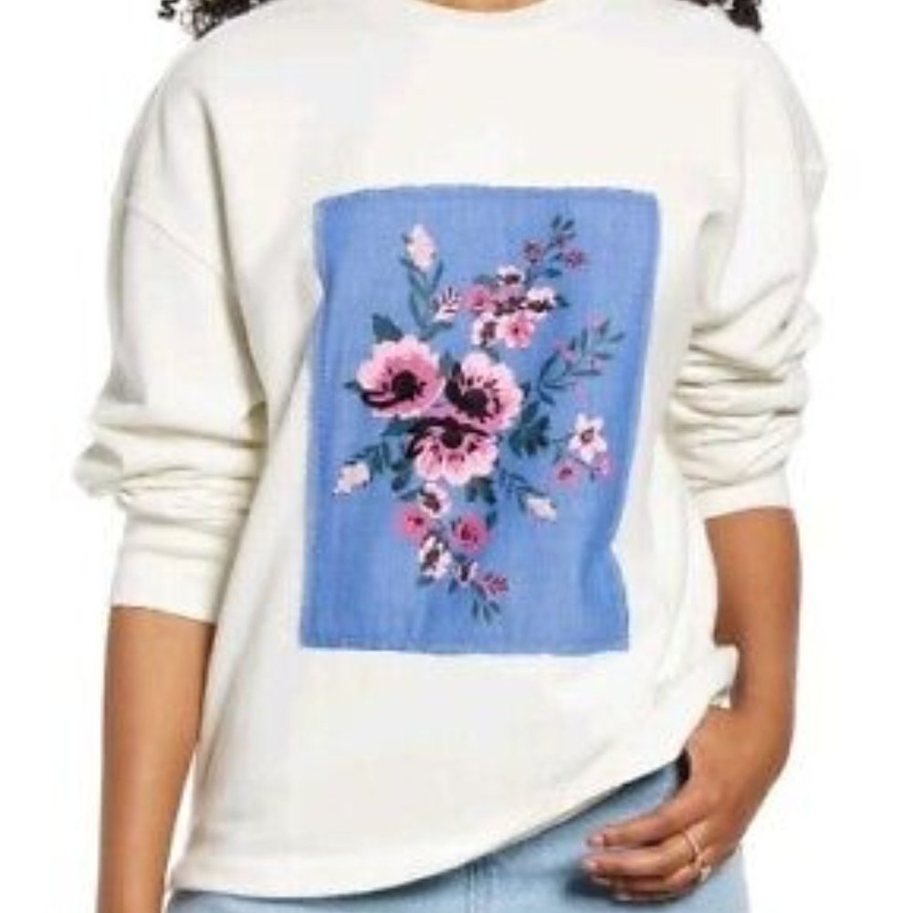 NWT BP Ivory Bouquet Pullover